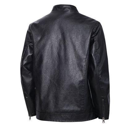 Men's Slim Fit Leather Coat