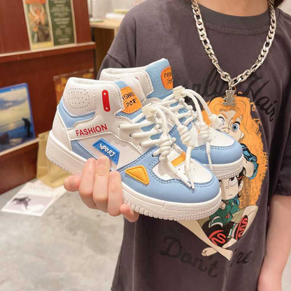 Children's Girls' Sneakers High-top Students' Casual Running Shoes Trend