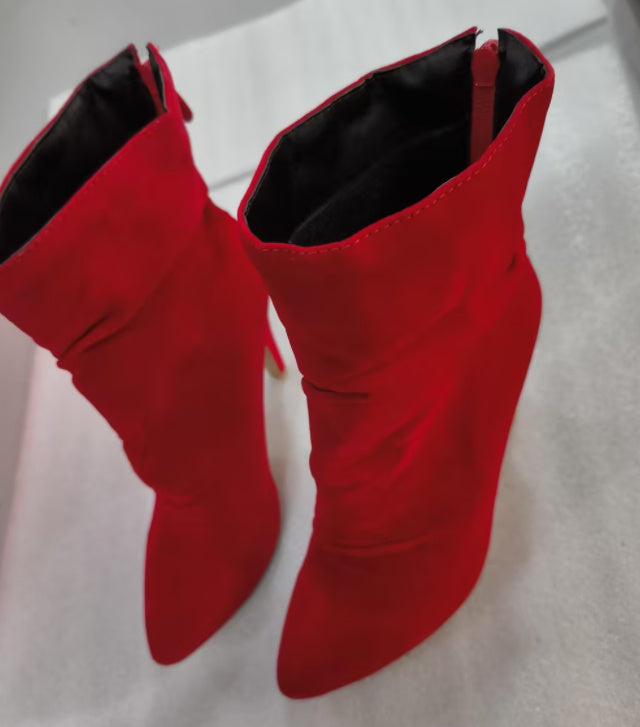 Autumn/Winter Boots: New Wrinkled Suede Design Women's Shoes | Ectron Online