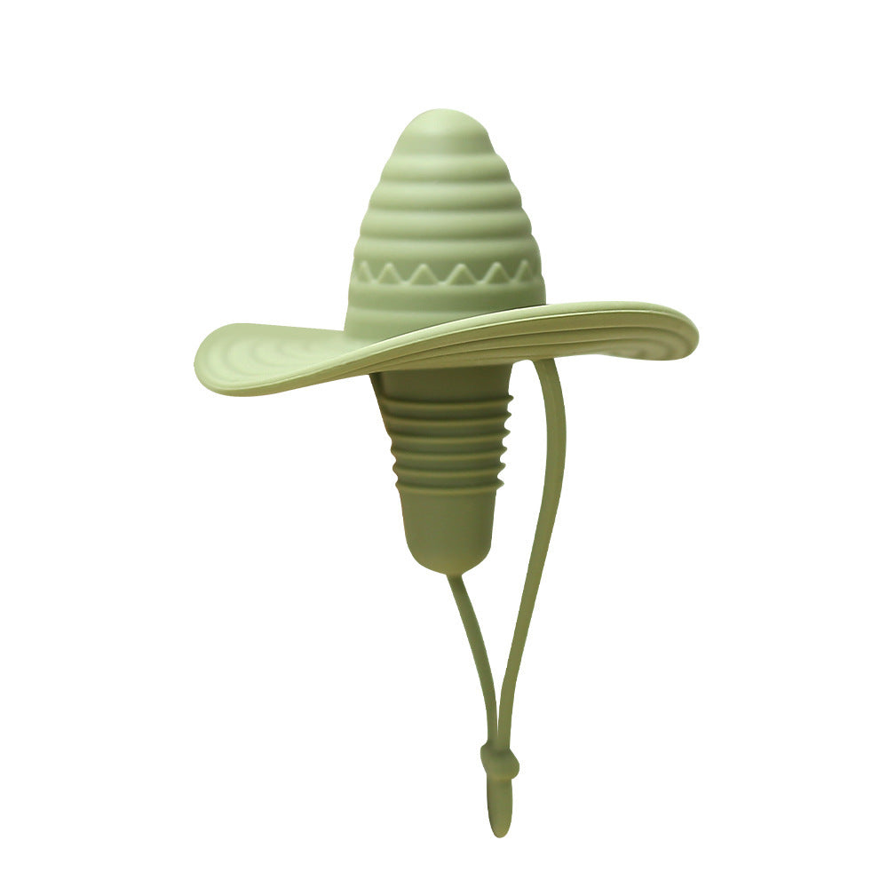 {{ brand }} Silicone Red Wine Stopper – Creative Western Cowboy Hat Design OPP Packaging Olive Green Spire Cowboy Hat - Silicone Stopper For Red Wine Western Co