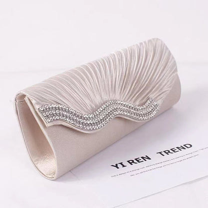 Diamond Dinner Bag Wrinkle Clutch