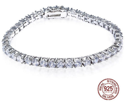 S925 Silver Bracelet 17-19cm Chain Length Optional Tennis Chain