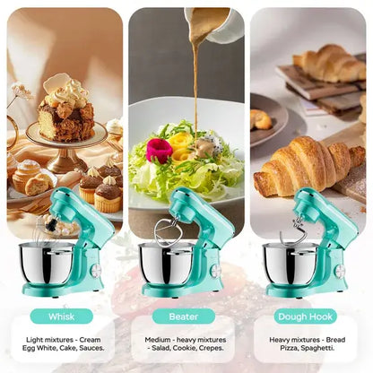 5L & 4.5L Dual Bowl Stand Mixer - 10-Speed Tilt-Head Blue Mixer 5L & 4.5L Dual Bowls Stand Mixer, 10 Sp | Ectron Online