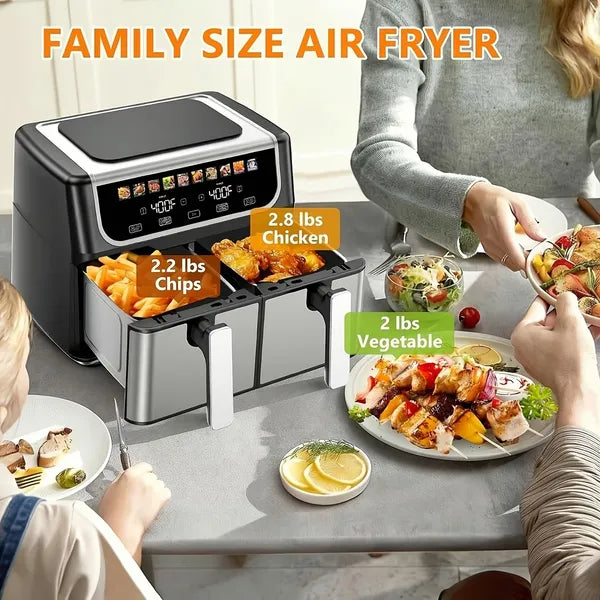 9.5 Quart Dual Basket Air Fryer | Double Basket with Sync Mode