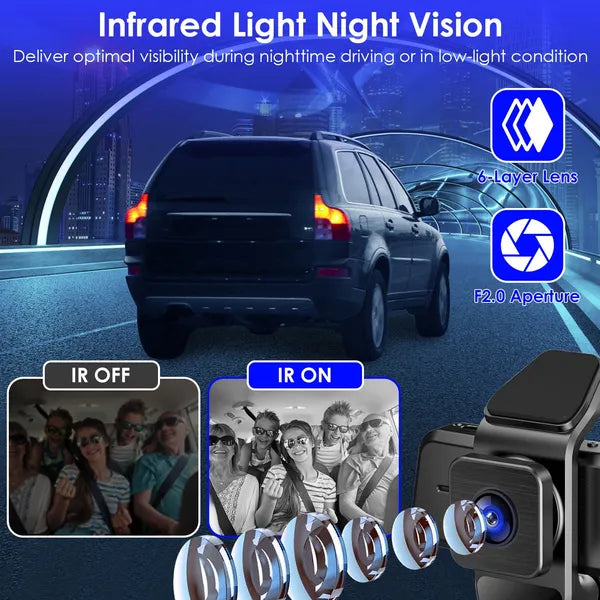 1080P WiFi 3-Channel Dash Cam 1080P FUD 3 Channel WiFi Dash Cam 170° W | Ectron Online