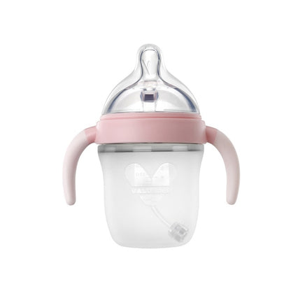 VALUEDER Baby Wide- Neck Pink and Blue Soft Silicone Feeding Bottle with New Designed Natural Nipple