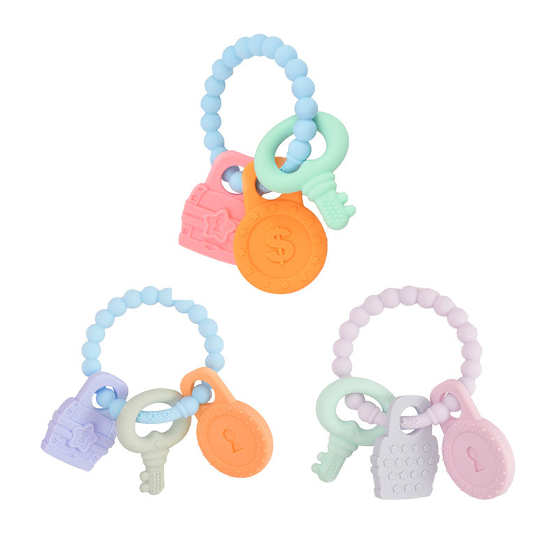 {{ brand }} Baby Gloves Teething Rubber Silicone Light Grey Treasure Box - Baby Gloves Teething Rubber Silicone