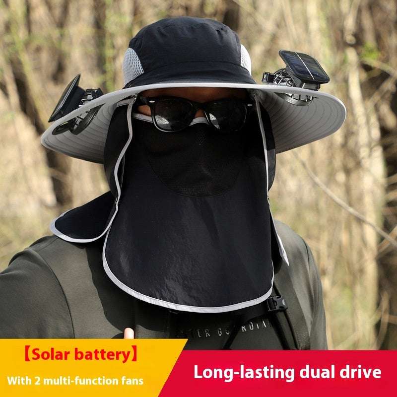 Solar Fan Sun Hat – Quick-Drying Outdoor Big Brim Protection Quick-drying Solar Fan Outdoor Big Brim | Ectron Online