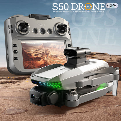 S50 PRO GPS Drone with 4.5" Screen Remote | 6K HD & Obstacle Avoidance S50 PRO GPS Drone With 2 Batteries, 4.5- | Ectron Online