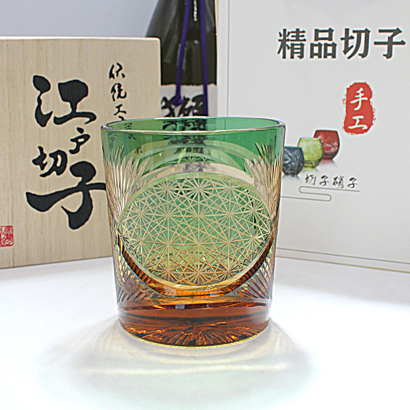 Handcrafted Glassware | Unique Carved Design Whiskey Glass | Ectron Online