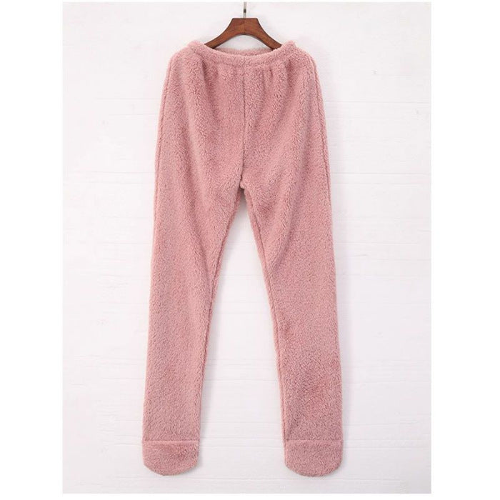 Women's Coral Fleece Pajama Pants Women Coral Fleece Socks Leggings Winter | Ectron Online