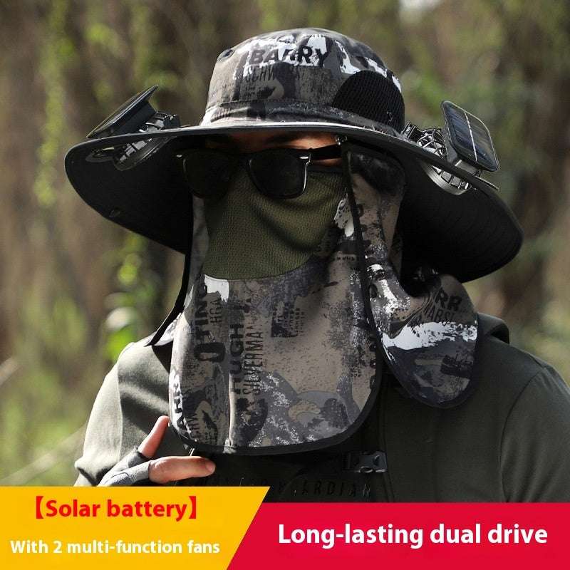Solar Fan Sun Hat – Quick-Drying Outdoor Big Brim Protection Quick-drying Solar Fan Outdoor Big Brim | Ectron Online