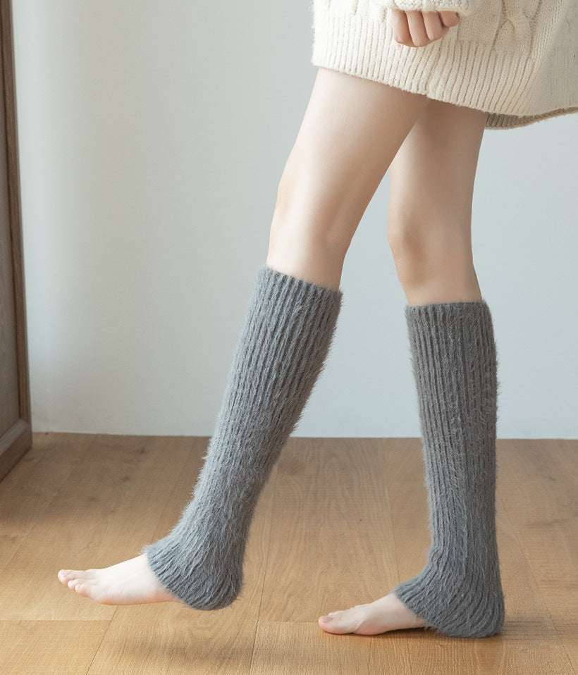 Thickened Feather Yarn Foot Sock Containing Cashmere Bunching Socks