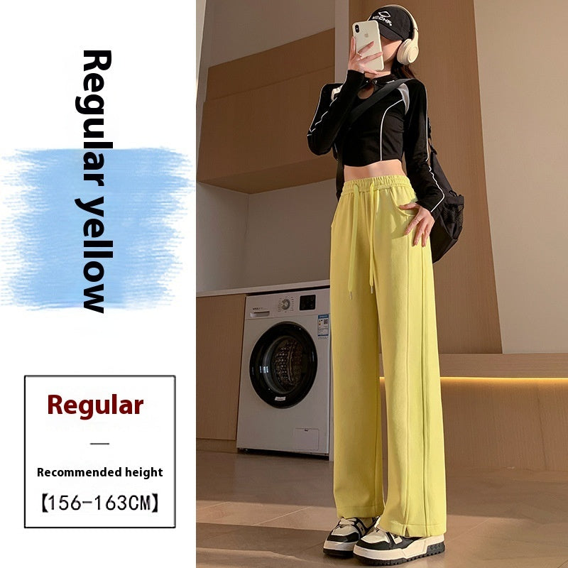 High Waist Long Thin Straight Loose Leisure Sports Sweatpants High Waist Long Thin Straight Loose Leis | Ectron Online