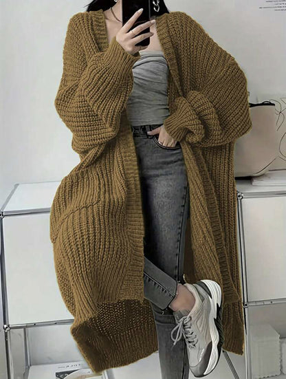 Women's Idle Style Loose Knitted Coat | Thick Oversized Cardigan Idle Style Loose Thick Knitted Coat For | Ectron Online