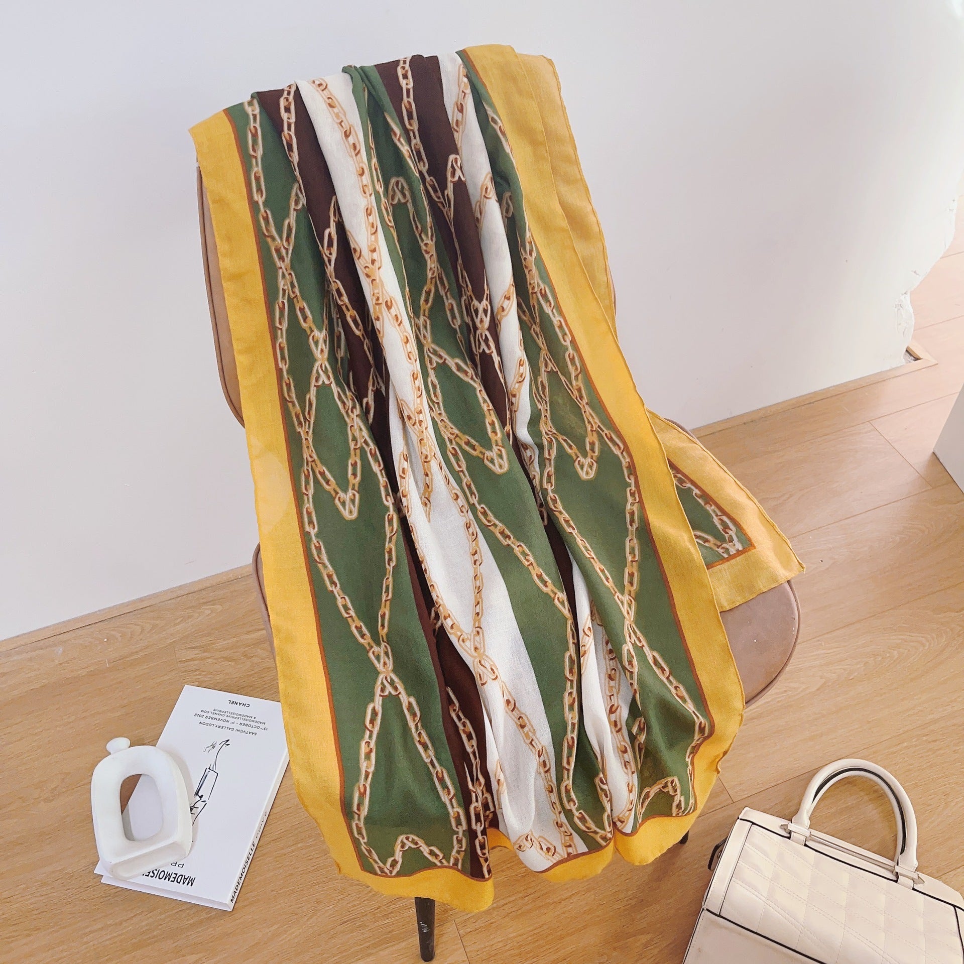Printed Cotton And Linen Scarf Warm Outer Shawl Scarves | Ectron Online