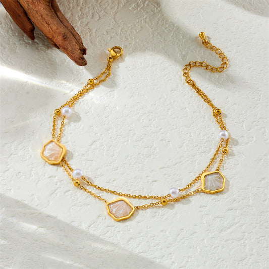 Simple Fashion Personality Colorful Starfish Anklet