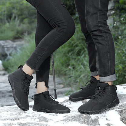 Outdoor Sports Cotton Shoes For Men And Women Winter Warm Slip-on Boots Wear-resistant Anti-ski Thickened Shoes Couple