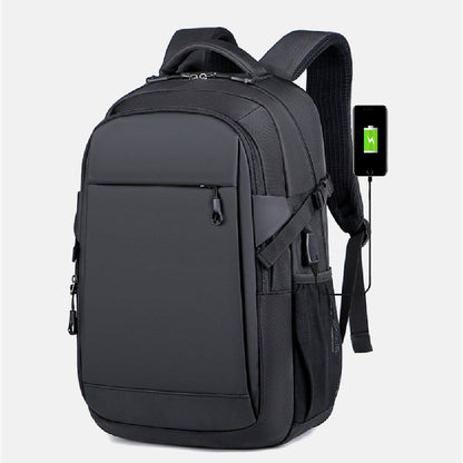 Fashion Men's Black Double-shoulder Backpack