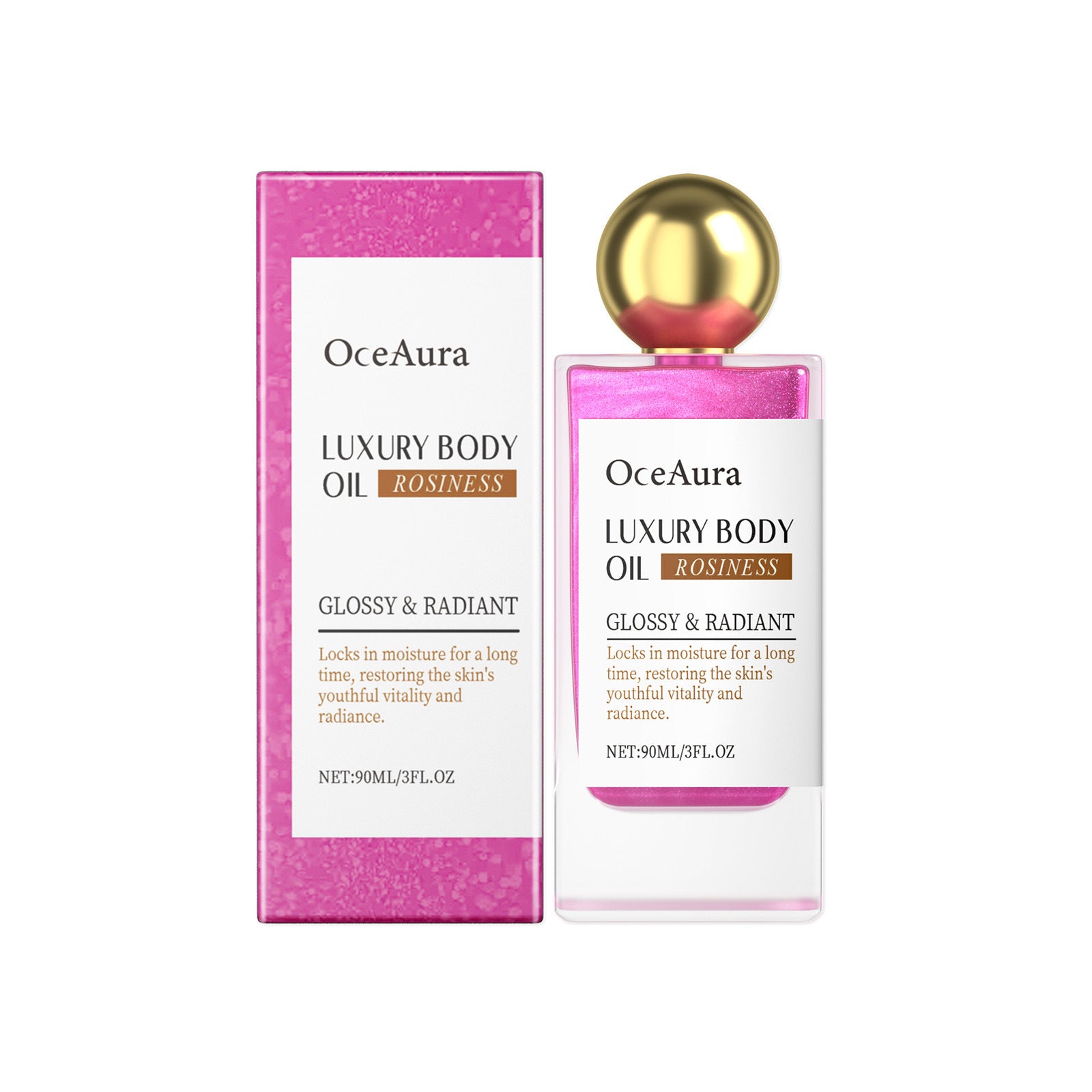 Deep Moisturizing Glitter Massage Oil - Face & Body Deep Moisturizing Facial Body Skin Daily | Ectron Online