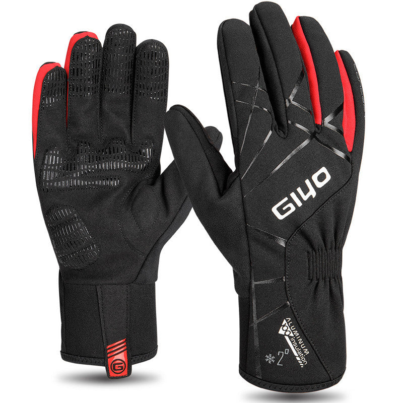 Cycling Gloves Thickened Plus Velvet Windproof