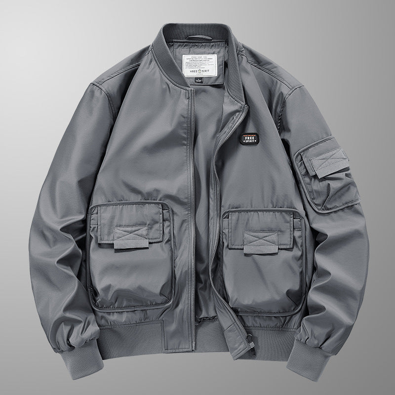 Men's Retro Pilot Jacket - Multi-Bag, Windproof & Breathable Pilot Jacket Men's Multi-bag Windproof B | Ectron Online