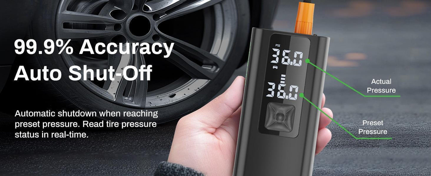 Portable Car Tire Inflator Portable Car Air Pump, Car Tire Automati | Ectron Online
