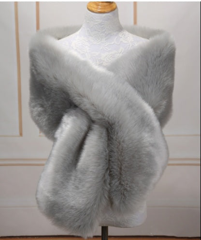 Elegant, Floor-Length Faux Fur Bridal Dress Outerwear & Jackets | Ectron Online