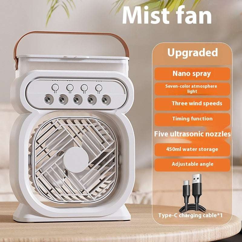 3 In 1 Portable Air Conditioner Evaporative Air Cooler LED Night Lights 3 Speeds Humidifier Fan For Home Office Air Conditioners | Ectron Online