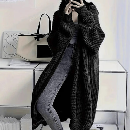 Women's Idle Style Loose Knitted Coat | Thick Oversized Cardigan Idle Style Loose Thick Knitted Coat For | Ectron Online
