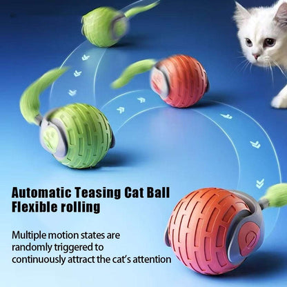 Interactive Auto Rolling Ball Toy – USB Rechargeable for Cats