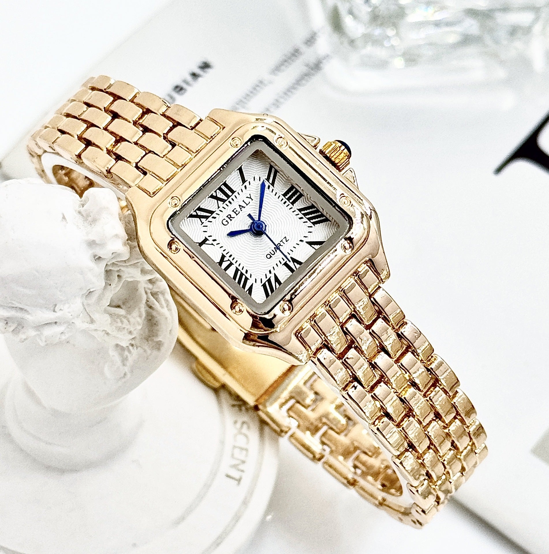 Retro Square Waterproof Diamond Watch Classic Retro Square Waterproof Women's | Ectron Online