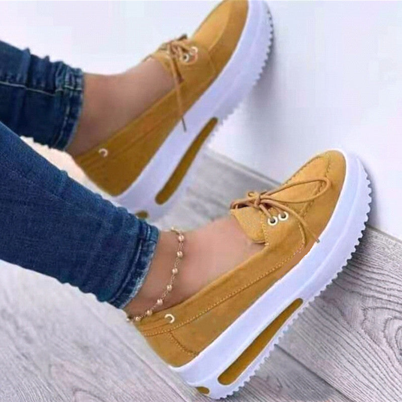 Women’s Lace-Up Wedge Flats – Casual & Comfortable Shoes Women's Lace-up Flats Shoes Wedges Heel | Ectron Online
