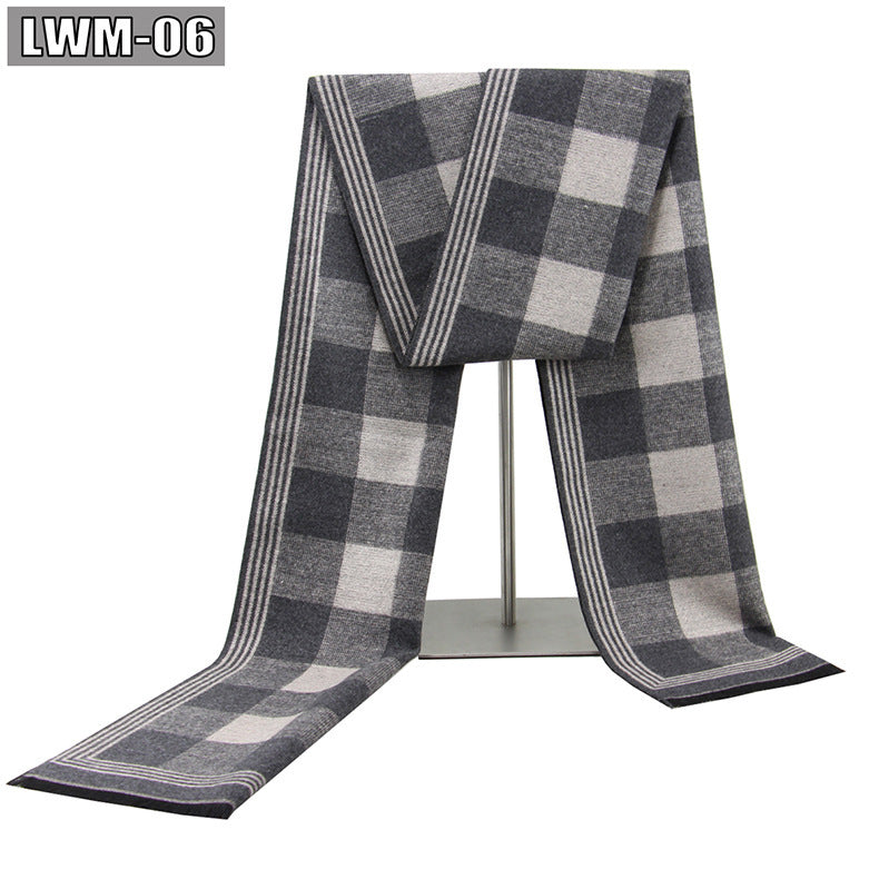 Men's Cashmere Business Plaid Scarf Men's Scarf European And American Cashme | Ectron Online