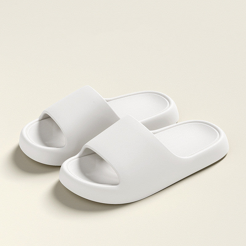 Solid Thick-soled Home Slippers Summer Non-slip Floor Bathroom Slipper For Women Men's House Shoes Solid Thick-soled Home Slippers Summer N | Ectron Online