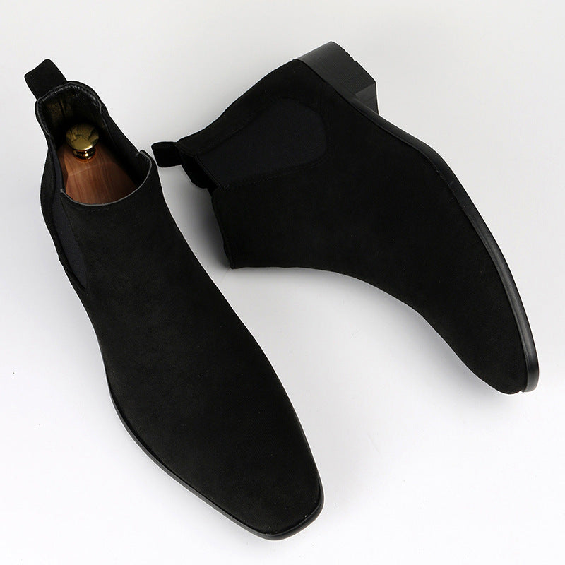 Men’s Square Toe Chelsea Boots – Elegant, PU Leather, Low Heel Men's Chelsea Boots Square Toe | Ectron Online
