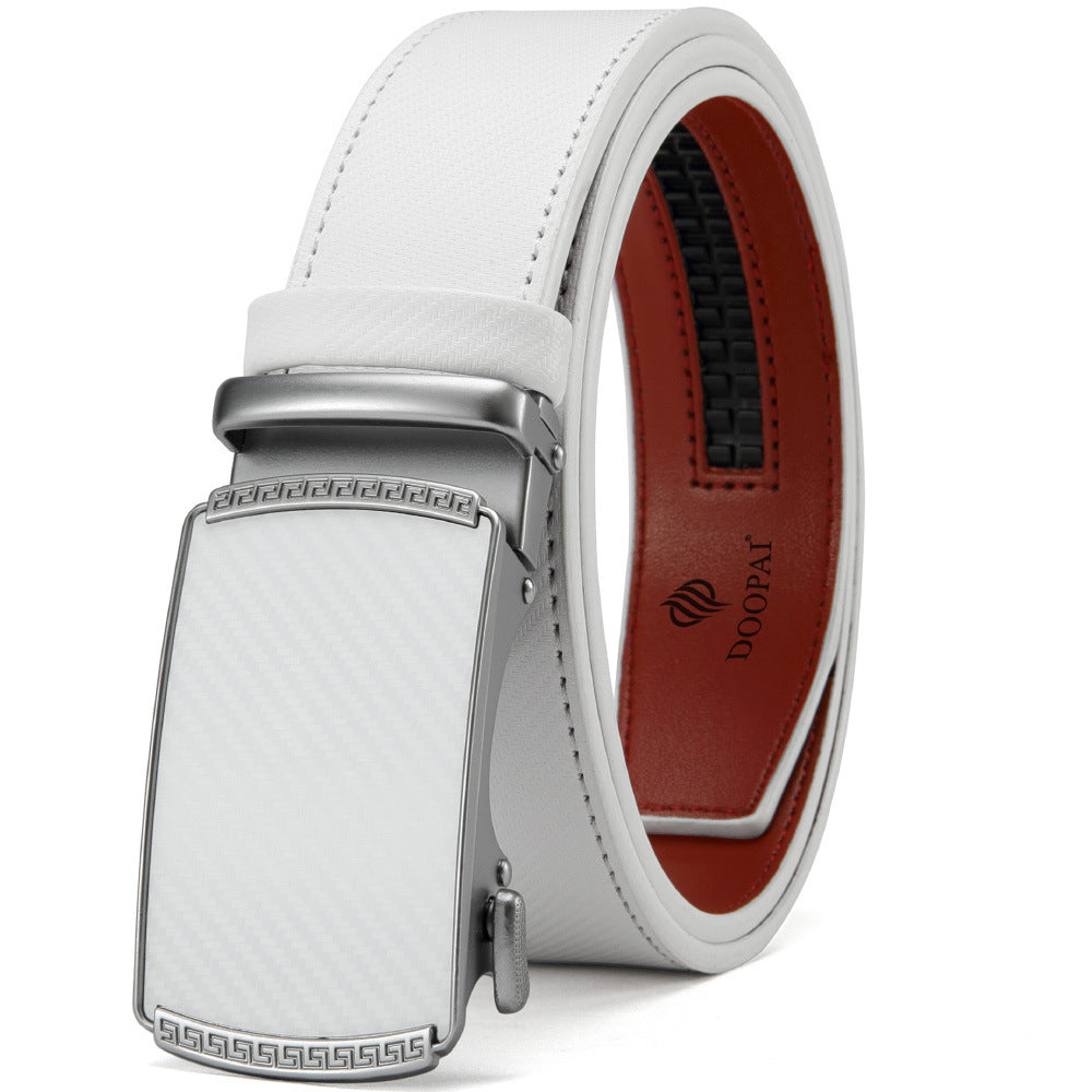 Popular Men's Leather Belt with Automatic Buckle Men's Belt Hot-selling Film Alloy Automa | Ectron Online