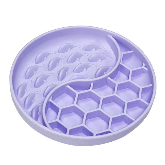 {{ brand }} Silicone Dog Bowl | Slow Feeder purple - Dog Food Bowl