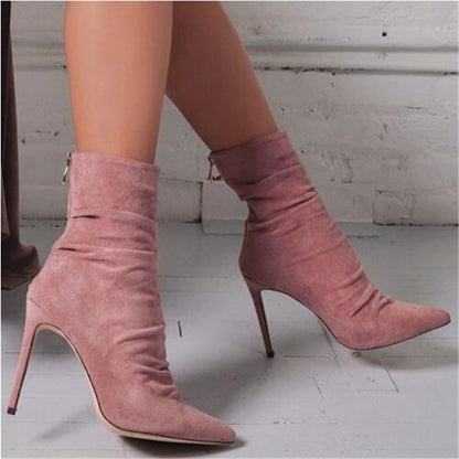 Autumn/Winter Boots: New Wrinkled Suede Design Women's Shoes | Ectron Online