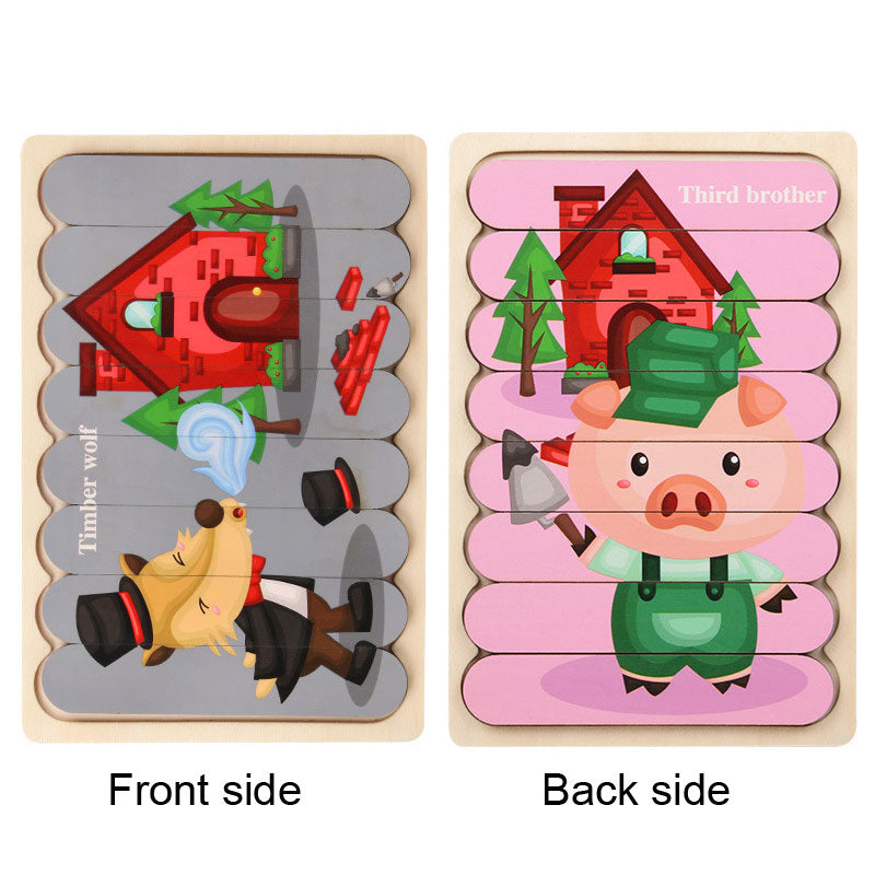 Early Learning Puzzles for Toddlers Wooden Creative Strip Puzzle | Ectron Online