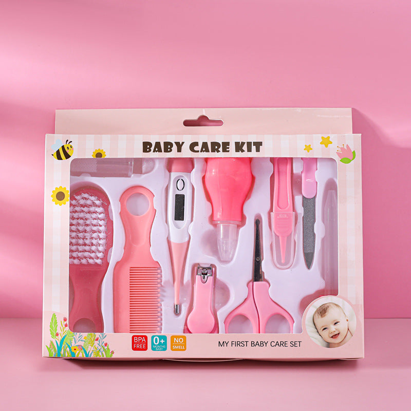 10Pcs/Set Baby Health Care Set Portable Newborn Baby Tool Kits Kids Grooming Kit Safety Cutter Nail Care Set for Baby Children