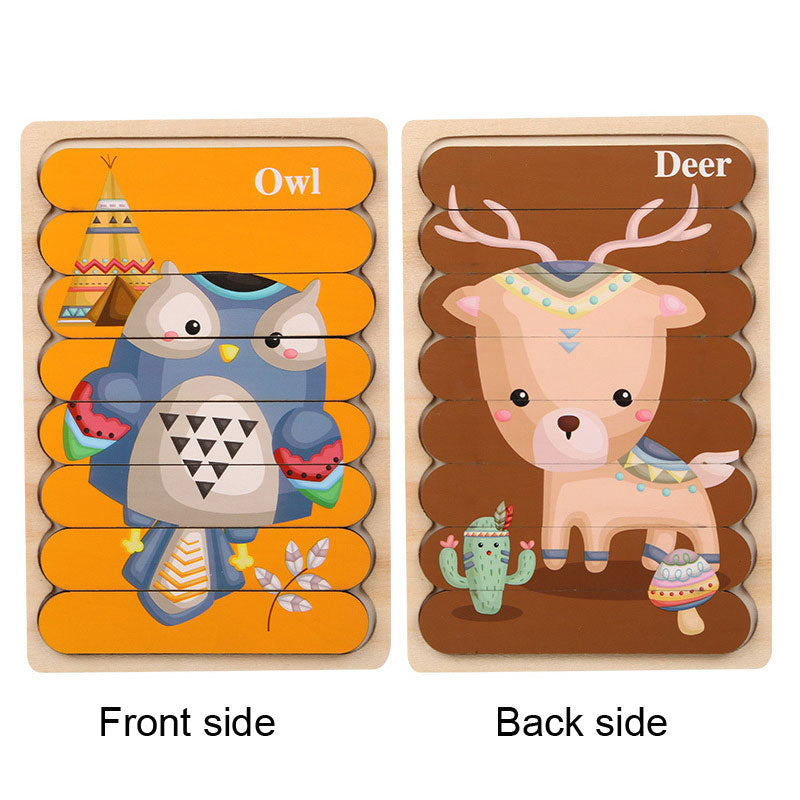 Early Learning Puzzles for Toddlers Wooden Creative Strip Puzzle | Ectron Online
