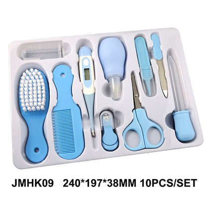 10Pcs/Set Baby Health Care Set Portable Newborn Baby Tool Kits Kids Grooming Kit Safety Cutter Nail Care Set for Baby Children