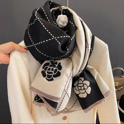Camellia Artificial Cashmere Scarf Camellia Artificial Cashmere Scarf Thick | Ectron Online