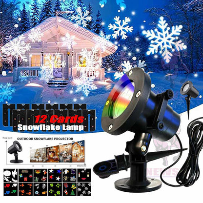 Christmas Projector Lights LED Laser Film Moving Outdoor Landscape Colorful Lamp&nbsp;