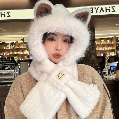 Cute Furry Fox Ear Hat | Warm Winter Plush Animal Ear Beanie Autumn And Winter Cute Furry Fox Ear Hat | Ectron Online