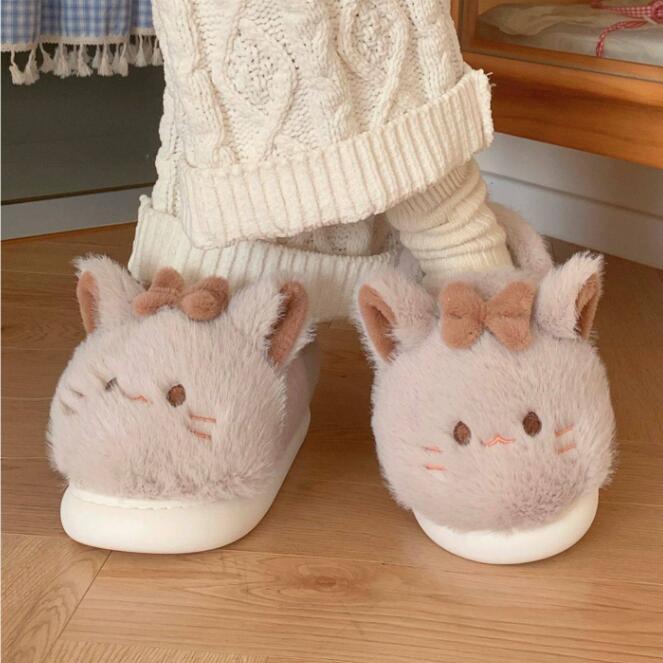 Cute Girl Heart Cartoon Cat Cotton Slippers Cute Girl Heart Cartoon Cat Cotton Slipp | Ectron Online