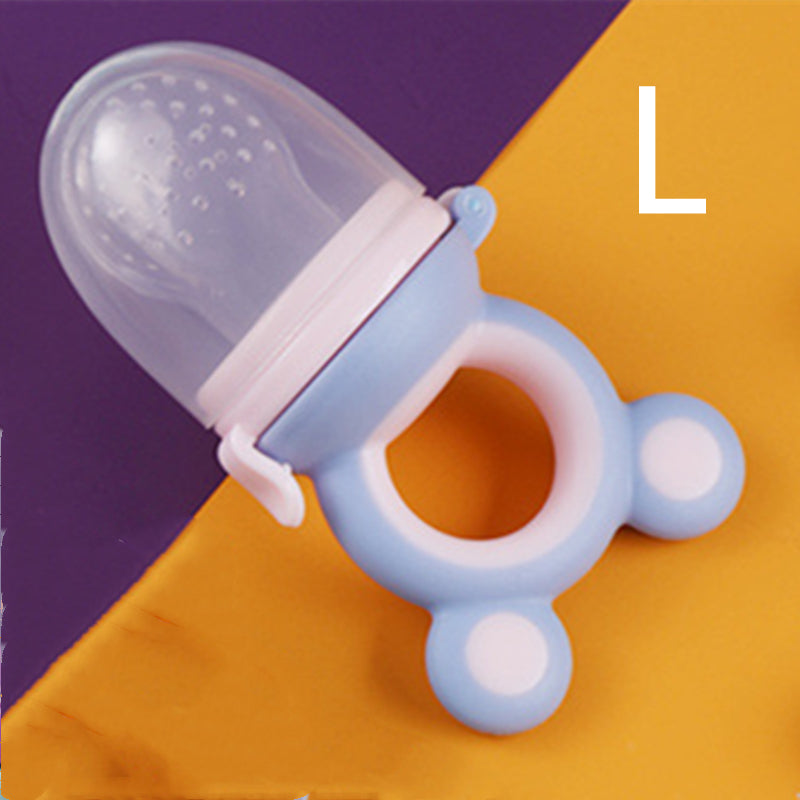 {{ brand }} Fruit and Vegetable Feeder blue and pink L - Baby products baby pacifier fruit and vegetable silicone