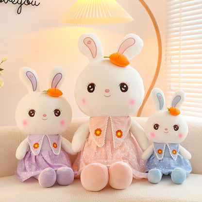 Sweetheart Rabbit Stuffed toy Little Rabbit Figure Pillow Bed with Sleeping Doll Super Soft Cute Big Doll