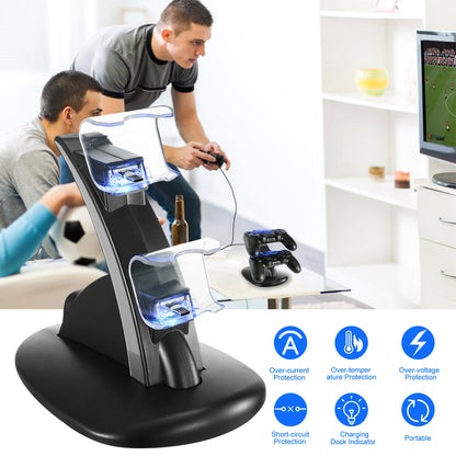 Dual PS4 Controller Charging Dock | Fast Charger for PS4 Pro & Slim Charging Dock Station Dual Micro USB Cha | Ectron Online